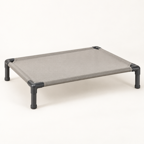 Lunaveller Elevated Mesh Pet Cot – Gray Raised Platform Bed for Dogs & Cats