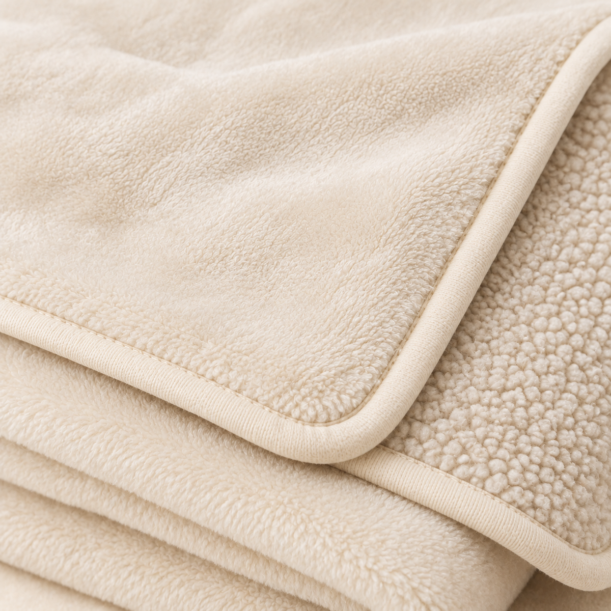 Lunaveller Double-Sided Plush Pet Blanket – Ivory Cream Soft Sherpa Throw for Cats & Dogs