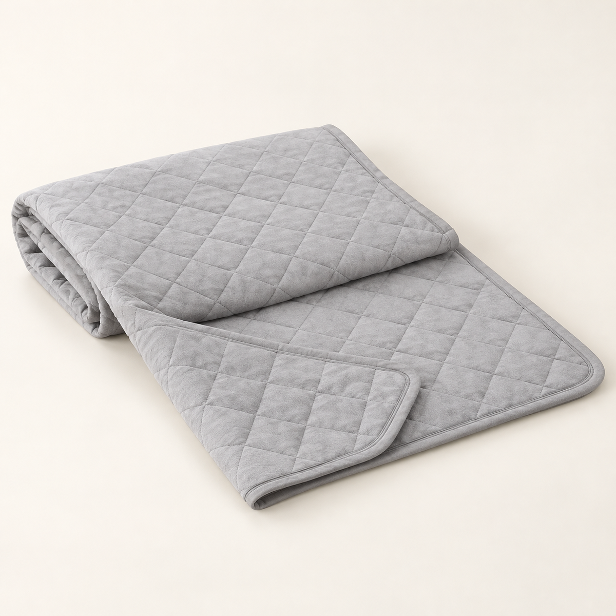 Lunaveller Quilted Gray Pet Blanket – Soft Diamond Stitch Throw Blanket for Cats & Dogs