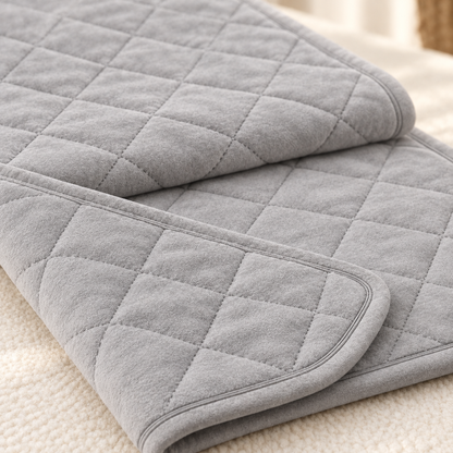Lunaveller Quilted Gray Pet Blanket – Soft Diamond Stitch Throw Blanket for Cats & Dogs