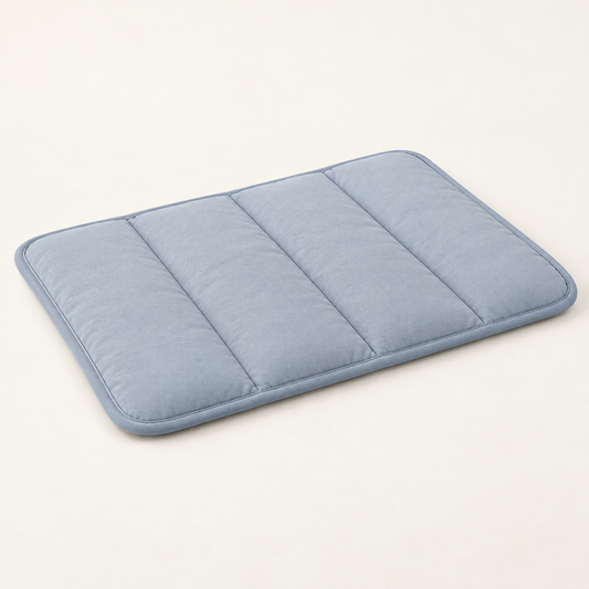 Lunaveller Quilted Light Blue Pet Sleep Mat – Soft Cushion Resting Pad for Cats & Dogs