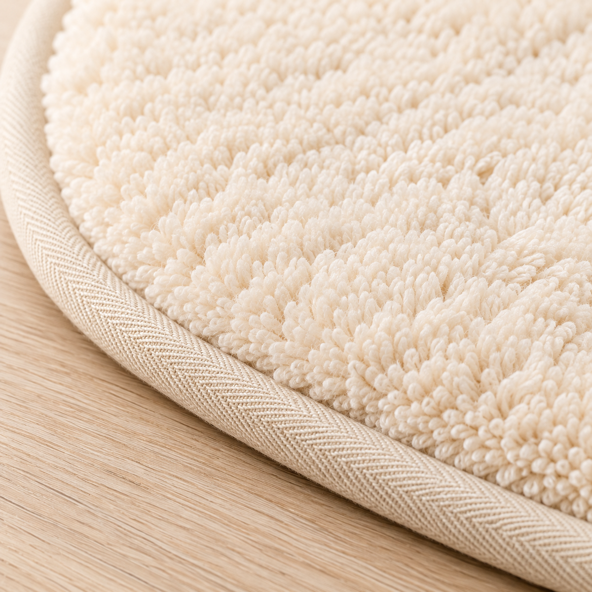 Lunaveller Oval Plush Pet Sleep Mat – Soft Cream Resting Pad for Cats & Dogs