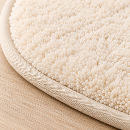 Lunaveller Oval Plush Pet Sleep Mat – Soft Cream Resting Pad for Cats & Dogs