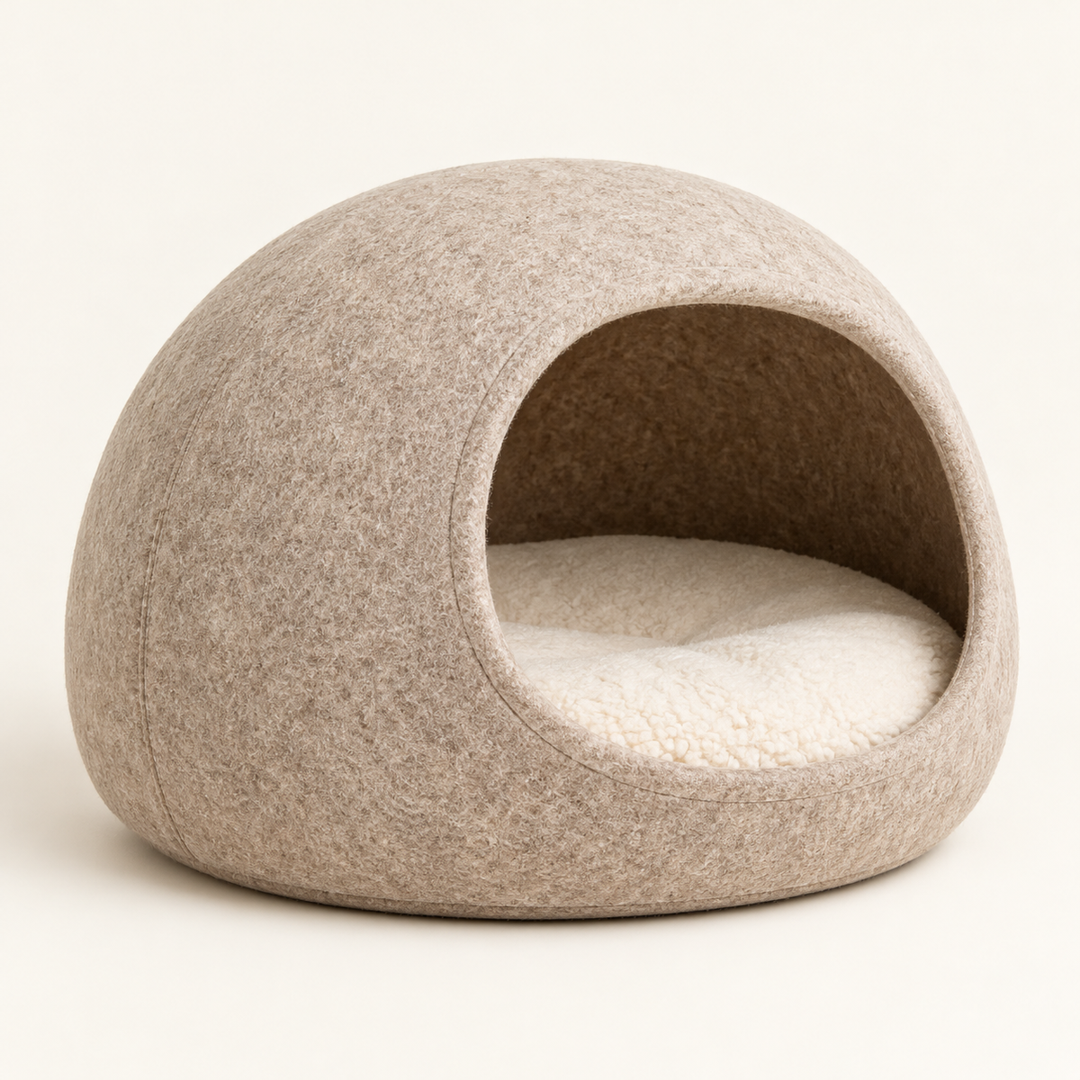 Lunaveller Cozy Dome Cave Pet Bed – Soft Covered Sleeping Bed for Cats & Small Dogs