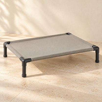 Lunaveller Elevated Mesh Pet Cot – Gray Raised Platform Bed for Dogs & Cats